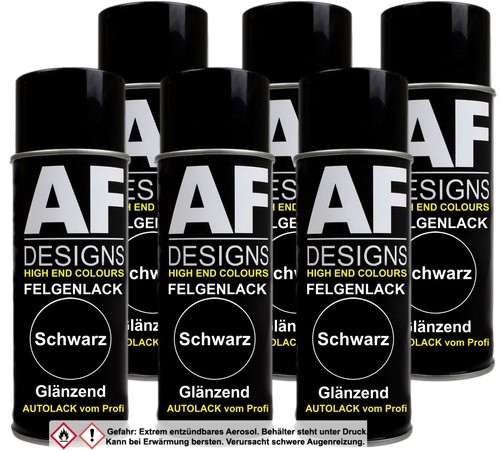 Felgenlack schwarz glanz - , 6x